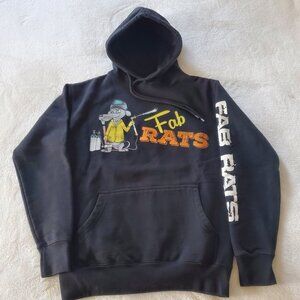 Fab Rats Heavy Weight Hooded Sweatshirt Black Unisex Small